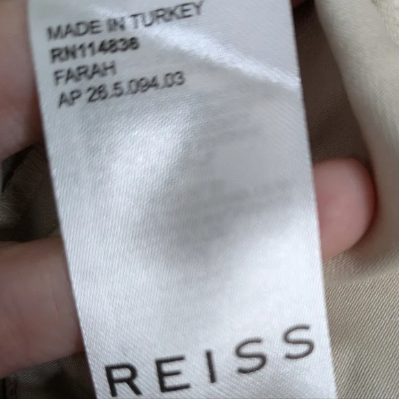 Reiss Farah Split Hem Trousers In Neutral Size 6 - Picture 6 of 7